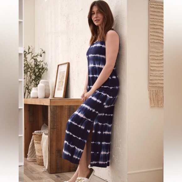 Laura Tie Dye Print Maxi Dress Blue - Picture 2 of 8
